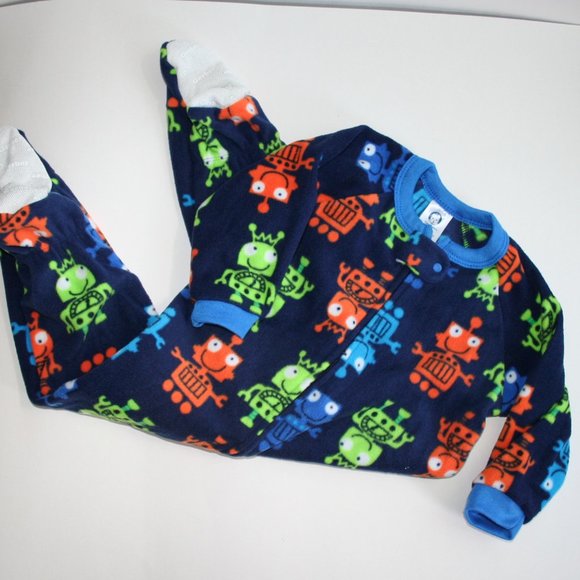 18M Robot Cool Footie Pajamas EUC Gerber Boy 2 pc! - Picture 2 of 16